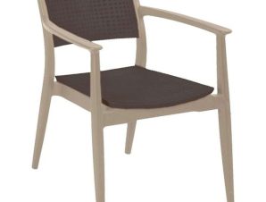 Πολυθρόνα Best 875-123-043 57,5x55x80cm Beige-Brown