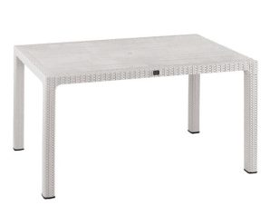 Τραπέζι 150Χ90X73.5Υεκ. Rattan White HM5737.01