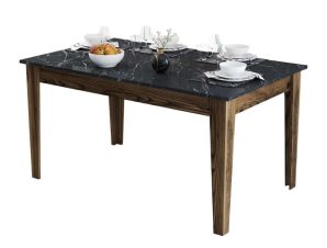 Τραπέζι Με Αποθηκευτικό Χώρο HM9507.05 145x88x75cm Walnut-Black-White