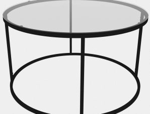Τραπέζι Σαλονιού Berlin 706CLN1135 80x80x45cm Black