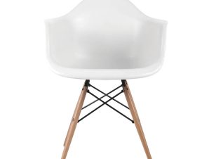 Καρέκλα Alea Wood White EM129.1 63X60X81 cm Σετ 5τμχ