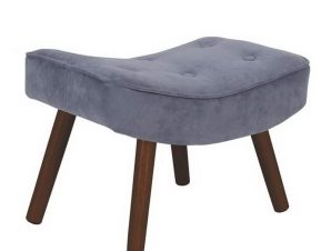 Σκαμπό – Υποπόδιο Alma Ε7141,51Κ 52x38x35cm Walnut-Light Blue