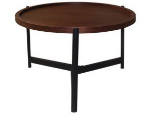 Τραπεζάκι Σαλονιού Toss ΕΜ9609,2 D.70 H.40cm Black-Walnut