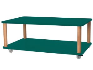 Τραπέζι Σαλονιού Τροχήλατο Ashme ASHMEROLLCT10 64x105x42,5cm Sea Green