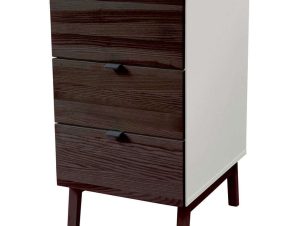 Συρταριέρα Γραφείου Luka 3 LUKAWTDWAL8 41x50x75cm Walnut-Pearl Grey