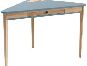 Γραφείο Γωνιακό Με Συρτάρι Ashme ASHMECOROF13 114x85x75cm Light Blue