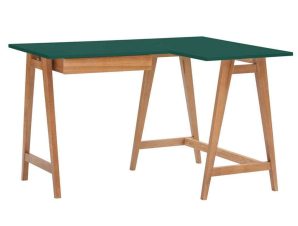 Γραφείο Luka S Δεξιά Γωνία LUKAROFSOAK10 115x50x75cm Oak-Sea Green