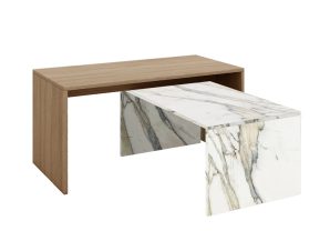 Liberta – Maison TUNUSIA Coffee Table Artisan Oak/Tunusia Μάρμαρο 90x45x45cm 04-0835