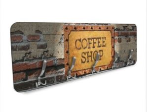 Coffee Shop Wall Art Φαγητό Κρεμάστρες & Καλόγεροι 138 x 45 εκ.